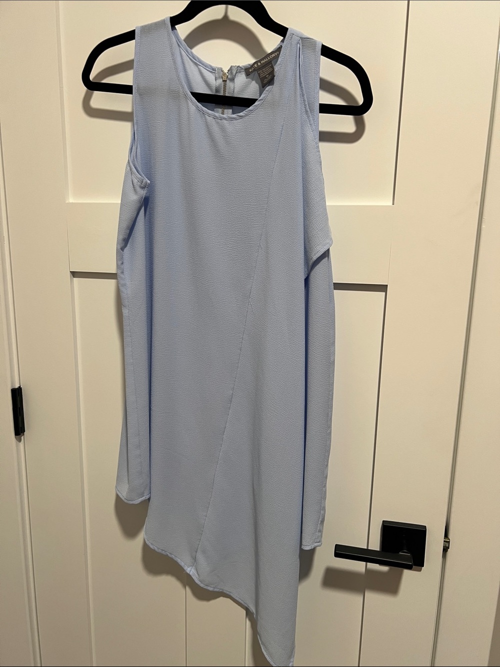 Kate & Mallory Light Blue Asymmetric Sleeveless Tunic